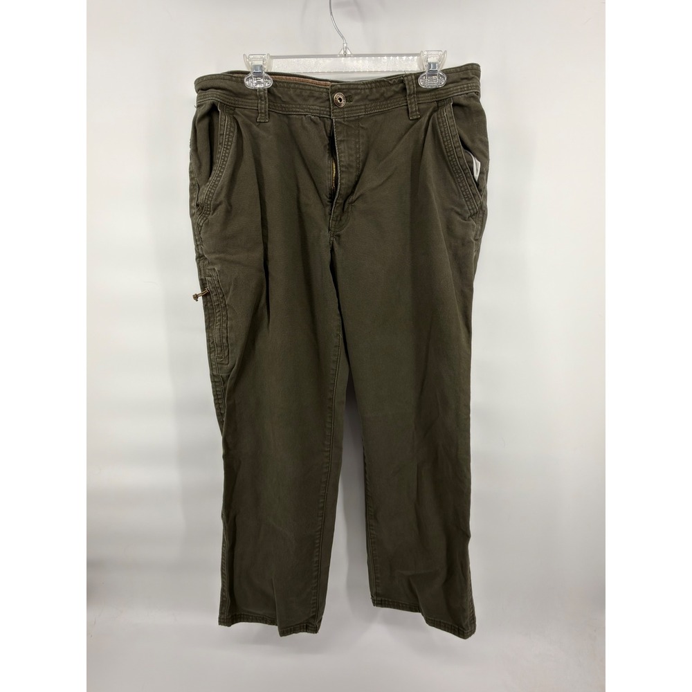 Legendary Outfitters Men 36x30 Green Stretch Canvas Pants Work Utility Straight
